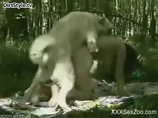 Tight lady filmed when enduring harsh sex with a dog