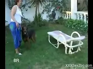 Two Latina hotties enjoying fucking with a horny dog
