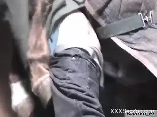 Horny guy gets his ass slammed by a hung stallion