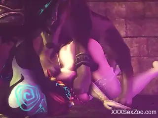 3D bestiality video featuring a horny elf chick