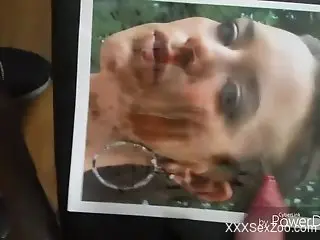 Dog decides to cum tribute a sexy photo of a girl