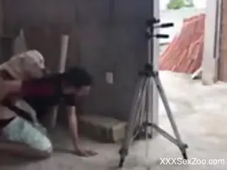 Lad gets anal fucked by the dog in a pretty kinky play
