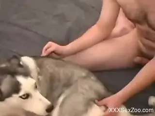 Sexy dog getting fucked brutally by a zoophile