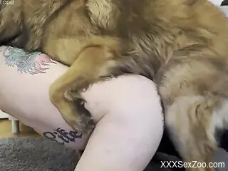 Nude gay man enjoys cam anal sex with his furry dog