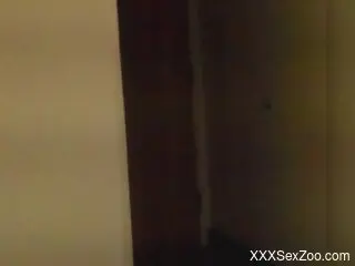 Nude babe shows off slutty as fuck in home zoo perversions