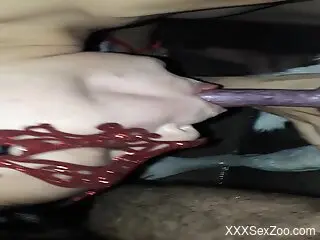 cock sucking slut tries the same perversions with the dog