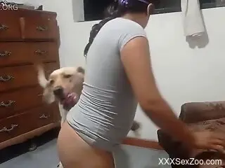 Sexy ass woman filmed at home in real zoophilia perversions